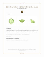 0.10 Ct. Yellowish Green Peridot from Tanzania Appraisal