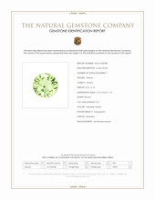 0.10 Ct. Yellowish Green Peridot from Tanzania Scan Report