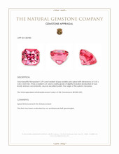 1.09 Ct. Reddish Pink Spinel from Tanzania Appraisal