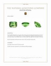 3.52 Ct. Green Tourmaline from Tanzania Appraisal