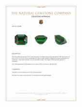 3.03 Ct. Tsavorite Garnet from Tanzania Appraisal