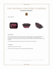 8.59 Ct. Purplish Red Spinel from Tanzania Appraisal