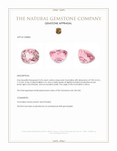 4.26 Ct. Pink Tourmaline from Africa Appraisal