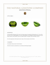 5.05 Ct. Green Tourmaline from Africa Appraisal