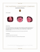 6.64 Ct. Purplish Pink Tourmaline from Africa Appraisal