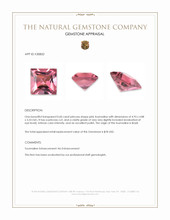 0.60 Ct. Pink Tourmaline from Brazil Appraisal