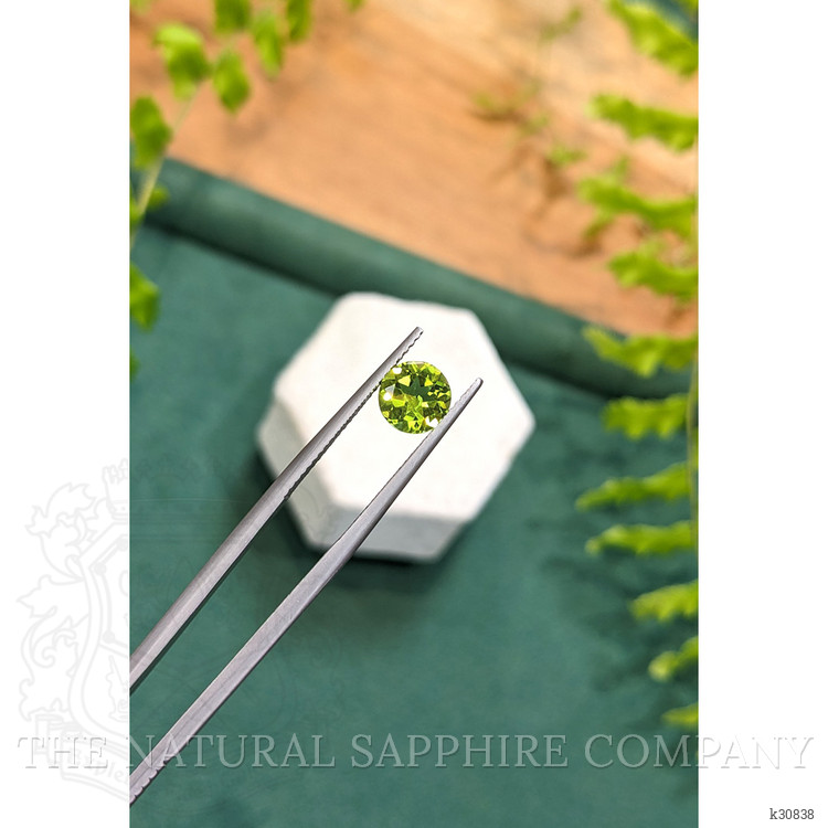 1.36 Ct. Green (Lime Green) Peridot from Burma (Myanmar)