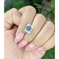 3.09 Ct. Blue Aquamarine from Madagascar Life Style