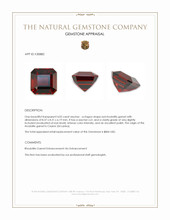 4.02 Ct. Red Rhodolite Garnet from Ceylon (Sri Lanka) Appraisal