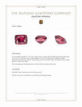 1.96 Ct. Purplish Pink Rhodolite Garnet from Ceylon (Sri Lanka) Appraisal