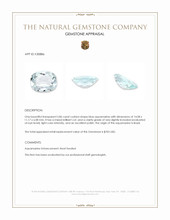 5.86 Ct. Blue Aquamarine from Brazil Appraisal