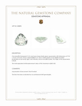 2.55 Ct. Bluish Green Aquamarine from Brazil Appraisal