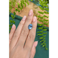 3.58 Ct. Blue Aquamarine from Brazil Life Style