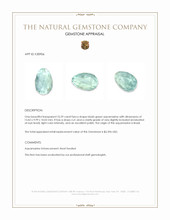 10.29 Ct. Bluish Green Aquamarine from Brazil Appraisal