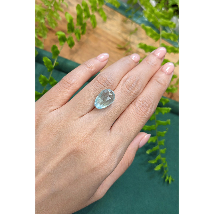 10.29 Ct. Bluish Green Aquamarine from Brazil