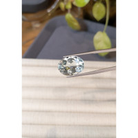 11.35 Ct. Bluish Green Aquamarine from Brazil Life Style