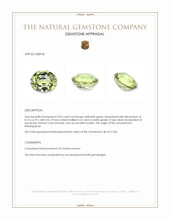 2.09 Ct. Yellowish Green Chrysoberyl from Madagascar Appraisal