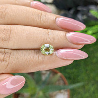 2.09 Ct. Yellowish Green Chrysoberyl from Madagascar Life Style