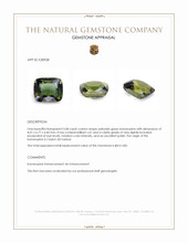 2.08 Ct. Yellowish Green Kornerupine from Ceylon (Sri Lanka) Appraisal