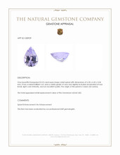 0.53 Ct. Violet Spinel from Ceylon (Sri Lanka) Appraisal