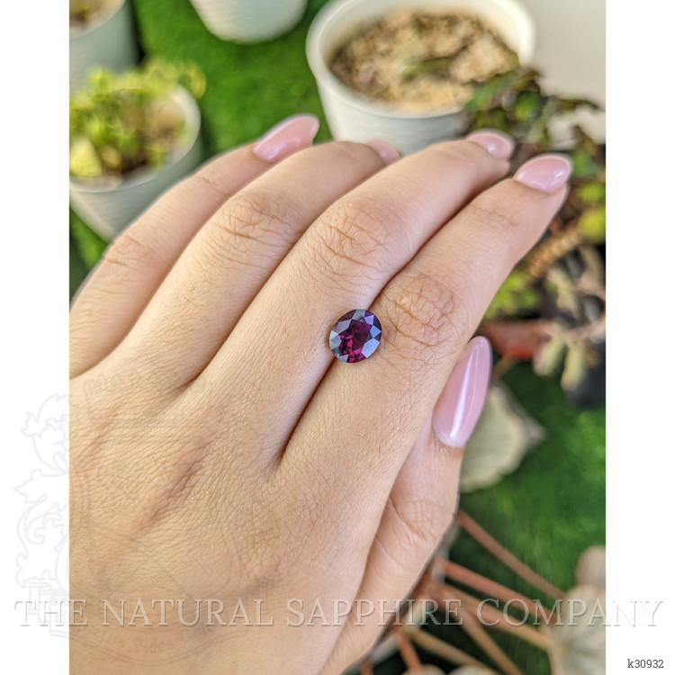 1.98 Ct. Pinkish Purple Rhodolite Garnet from Ceylon (Sri Lanka)