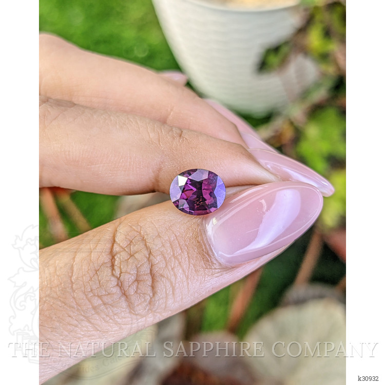 1.98 Ct. Pinkish Purple Rhodolite Garnet from Ceylon (Sri Lanka)