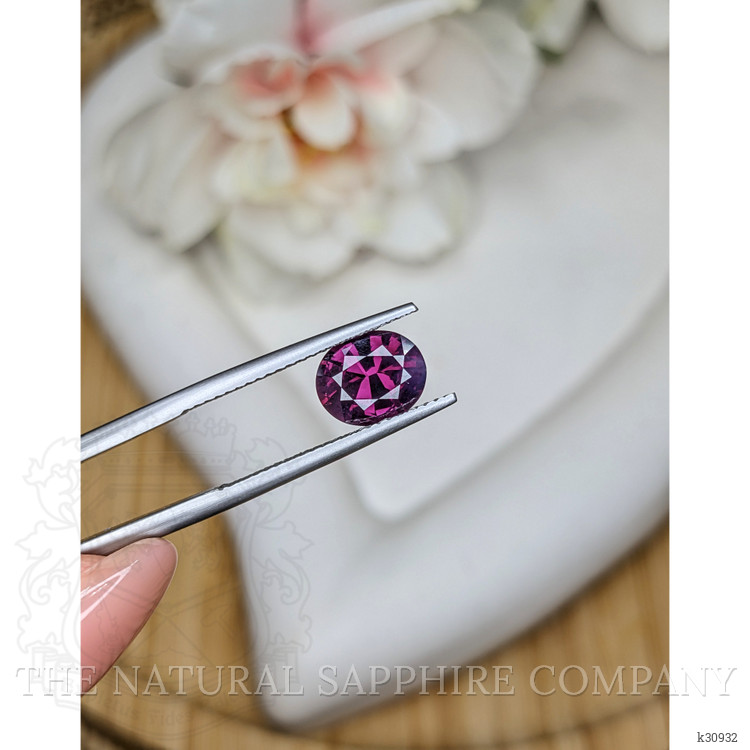 1.98 Ct. Pinkish Purple Rhodolite Garnet from Ceylon (Sri Lanka)