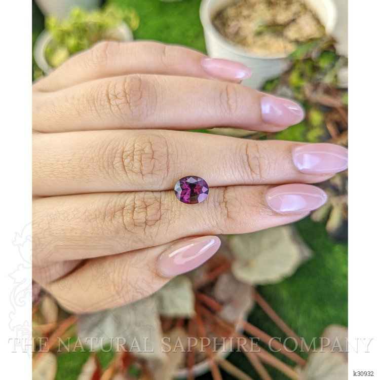 1.98 Ct. Pinkish Purple Rhodolite Garnet from Ceylon (Sri Lanka)
