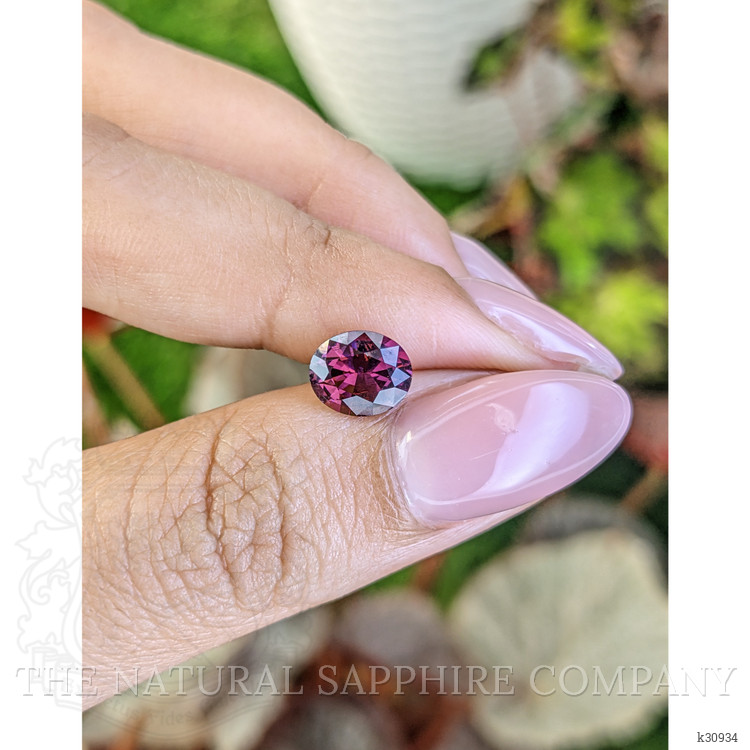 1.61 Ct. Pinkish Purple Rhodolite Garnet from Ceylon (Sri Lanka)