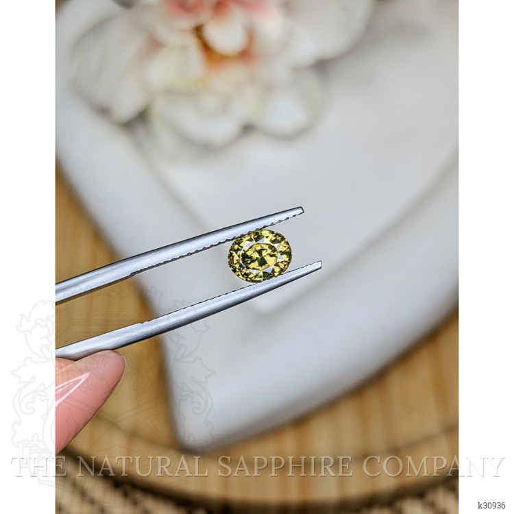 1.75 Ct. Greenish Yellow Zircon from Ceylon (Sri Lanka)