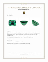 2.24 Ct. Bluish Green Tourmaline from Brazil Appraisal