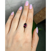5.09 Ct. Purplish Red Rhodolite Garnet from Ceylon (Sri Lanka) Life Style