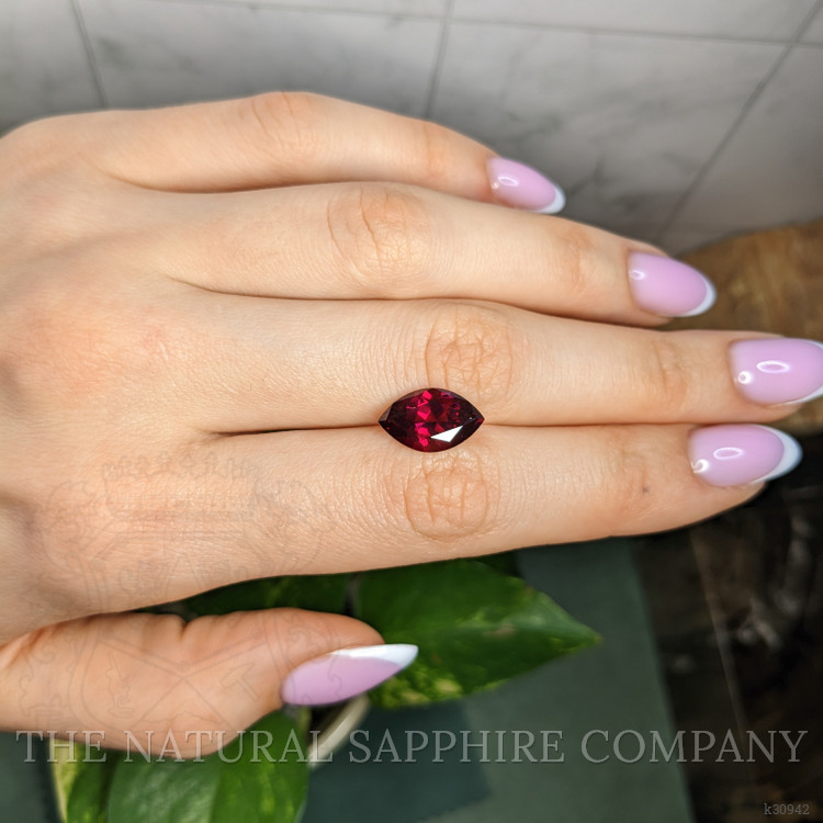 5.09 Ct. Purplish Red Rhodolite Garnet from Ceylon (Sri Lanka)