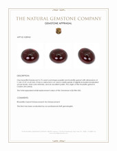 6.73 Ct. Purplish Red Cabochon Rhodolite Garnet from Ceylon (Sri Lanka) Appraisal