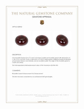 6.73 Ct. Purplish Red Cabochon Rhodolite Garnet from Ceylon (Sri Lanka) Appraisal