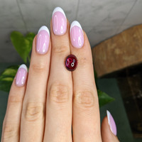 6.73 Ct. Purplish Red Cabochon Rhodolite Garnet from Ceylon (Sri Lanka) Life Style