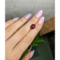 6.73 Ct. Purplish Red Cabochon Rhodolite Garnet from Ceylon (Sri Lanka) Life Style