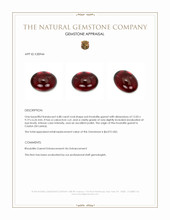 6.88 Ct. Red Cabochon Rhodolite Garnet from Ceylon (Sri Lanka) Appraisal