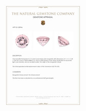 5.13 Ct. Pink Morganite from Brazil Appraisal