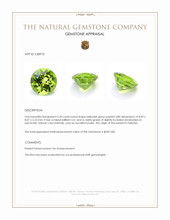 2.20 Ct. Yellowish Green Peridot from Pakistan Appraisal
