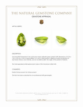 2.44 Ct. Yellowish Green Peridot from Pakistan Appraisal