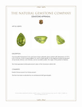 2.45 Ct. Yellowish Green Peridot from Pakistan Appraisal