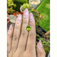 3.32 Ct. Yellowish Green Peridot from Pakistan Life Style