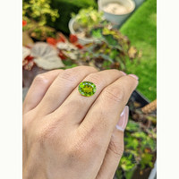 4.20 Ct. Yellowish Green Peridot from Pakistan Life Style