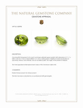 4.24 Ct. Yellowish Green Peridot from Pakistan Appraisal