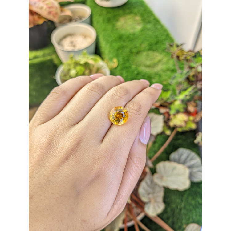 5.70 Ct. Orangish Yellow Citrine from Brazil