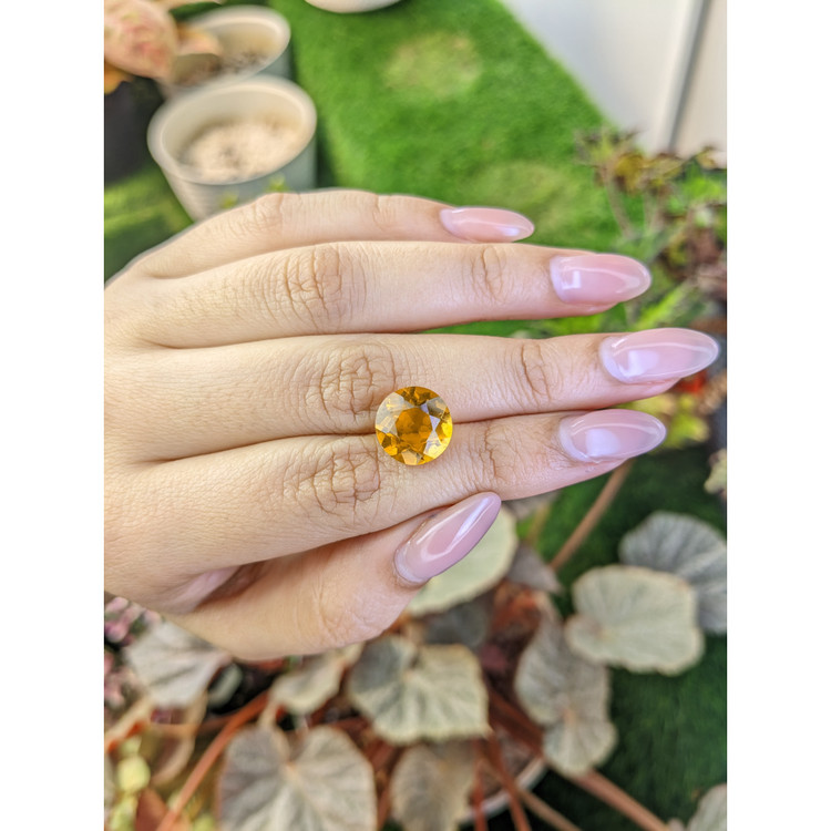 5.03 Ct. Orangish Yellow Citrine from Brazil