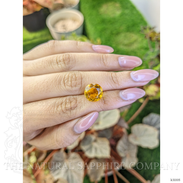5.66 Ct. Orangish Yellow Citrine from Brazil