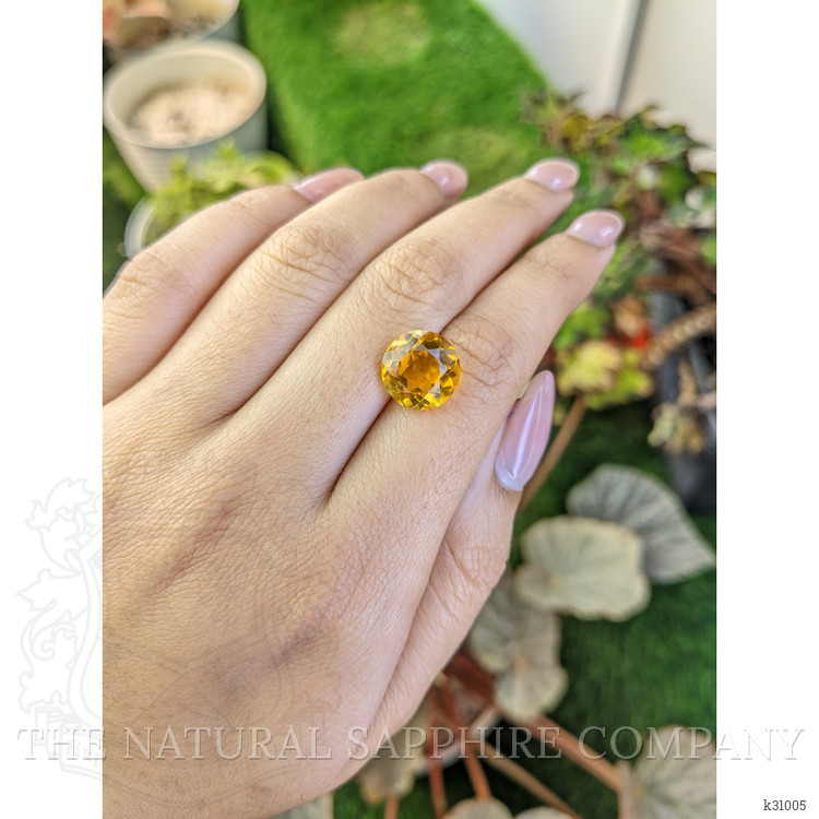 5.66 Ct. Orangish Yellow Citrine from Brazil