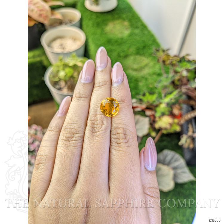 5.66 Ct. Orangish Yellow Citrine from Brazil